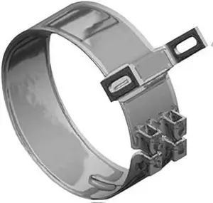 Chrome Exhaust Clamp Wide 8 Inch Fits Kenworth AeroCab