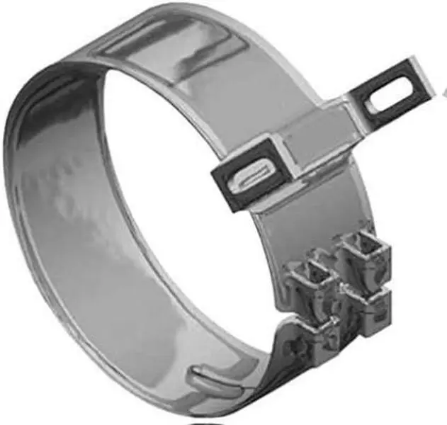 Chrome Exhaust Clamp Wide 8 Inch Fits Kenworth AeroCab