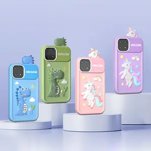 Cute Cartoon Design Smart Phone, 1 Count USB Rechargeable Portable Music Phone with Camera Function, Birthday Gift for Boys & Girls