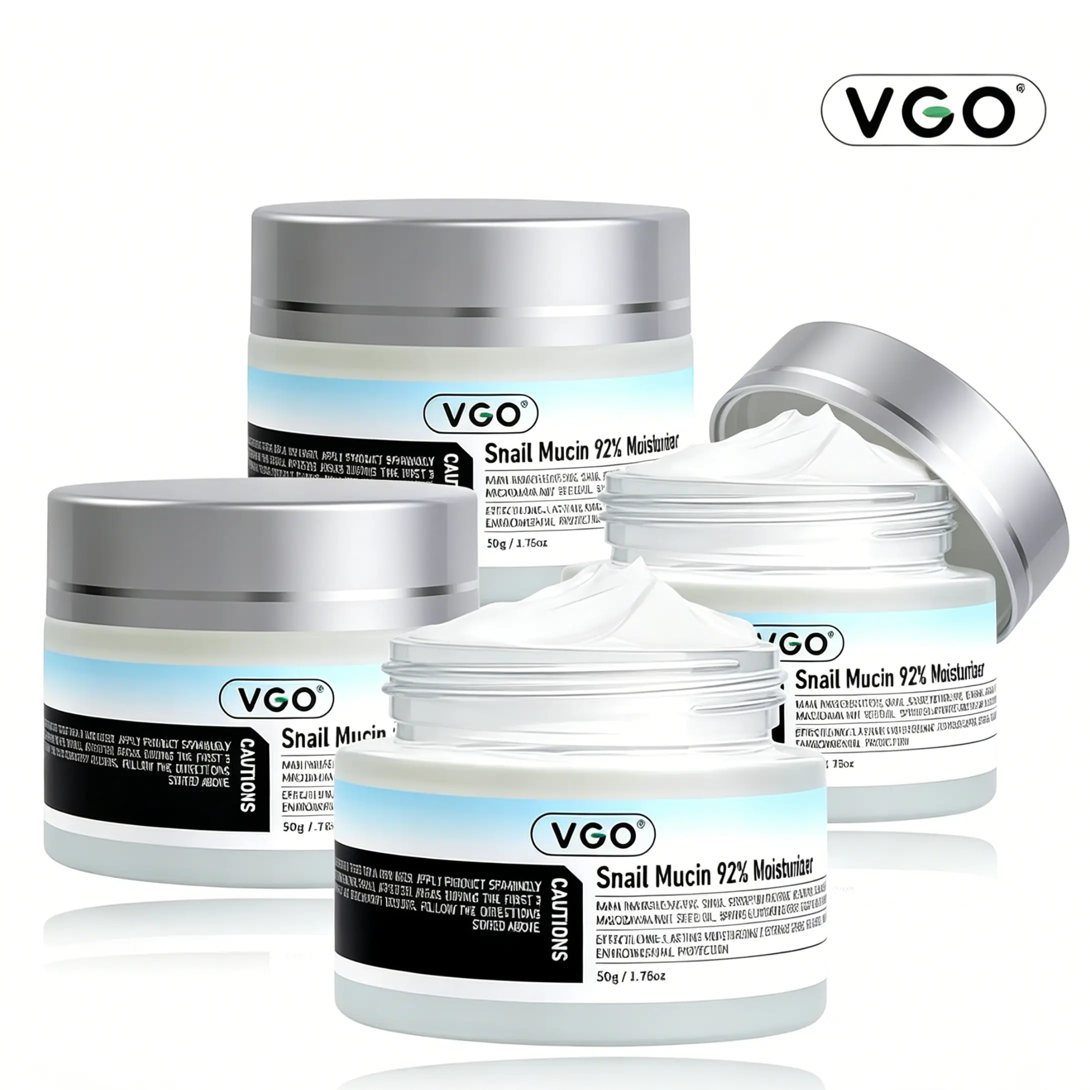 VGO 92% Snail Mucin Daily Face Gel Cream, Snail Secretion Filtrate, Hydrating Soothing, Supports the Look of Skin Barrier for Dry Sensitive and All Skin Types
