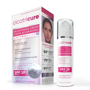 Cicatricure Brightening Facial Moisturizer, 3-in-1 Face Cream. Single Pack, with Anti-Wrinkle Q Acetyl 10 & Nutri-Aclarant, SPF 20, Brighten & Even Skin Tone, Moisture, Hydrate, Skincare, UV Protection 1.6 fl oz - 1 Pack