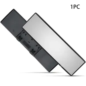 Panoramic Rear View Mirror, 300MM Wide Angle Convex Rearview Mirror, Universal Interior Clip-on Car Rearview Mirror, HD Universal for Car SUV Trucks Vehicles