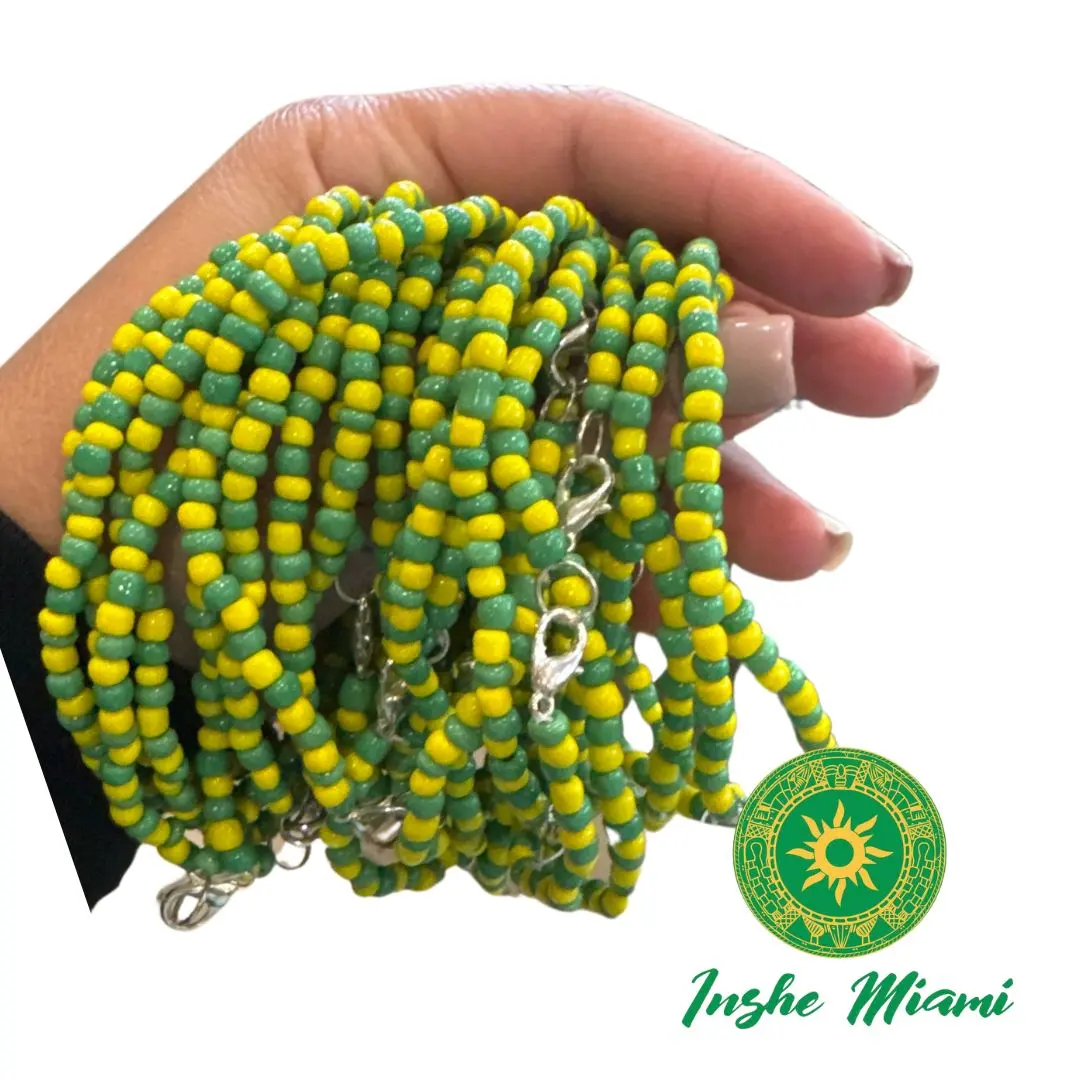 ORULA Hand Ilde – Traditional Green and Yellow Beaded Bracelet ORULA Hand Ilde – Traditional Green and Yellow Beaded Bracelet