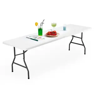 Portable Foldable Heavy-Duty Multi-Use Outdoor Furniture Table, Folding Design with Carrying Handle for Camping, Picnic Dining Table