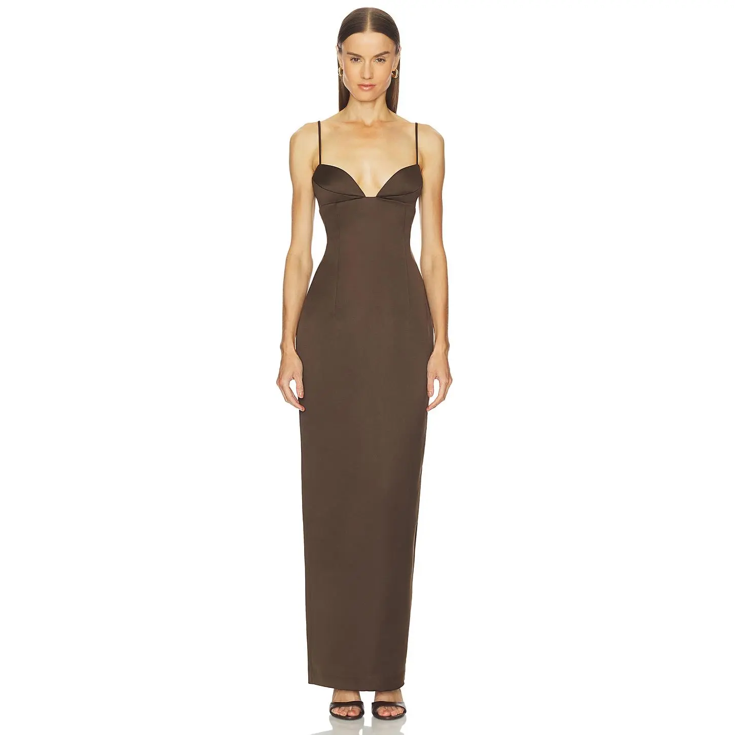 Camila Coelho Teodora Gown in Chocolate
