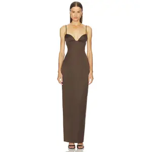 Camila Coelho Teodora Gown in Chocolate