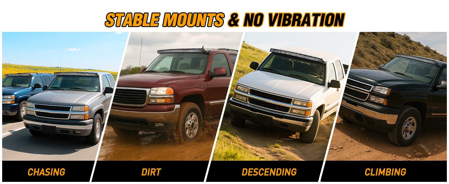 Nilight 90030B 2PCS 50” Curved LED Light Bar Bracket at Upper Windshield Roof Cab for 99-06 Chevy Silverado Suburban Avalanche Tahoe & GMC Yukon Sierra, 2 Years Warranty,Black Nilight 90030B 2PCS 50” Curved LED Light Bar Bracket at Upper Windshield Roof Cab for 99-06 Chevy Silverado Suburban Avalanche Tahoe & GMC Yukon Sierra, 2 Years Warranty,Black