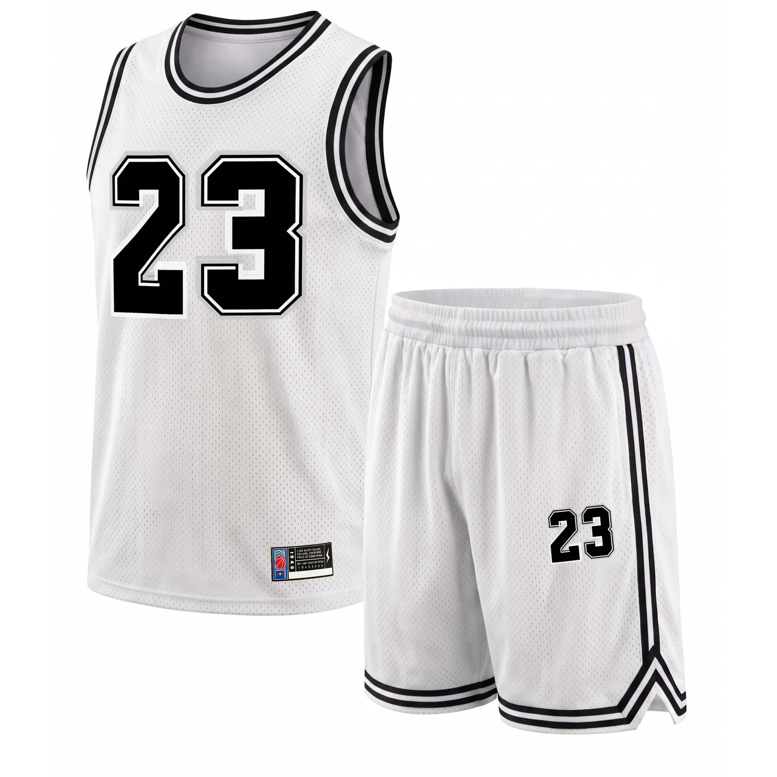 Men's Basketball Jersey Set, Breathable Round Neck Sportswear, Sleeveless Training Uniform with '23' Graphic, Stylish Team Outfit, Athletic Apparel for Basketball, Gym, Running, Outdoor Training, Comfortable & Versatile for All Seasons