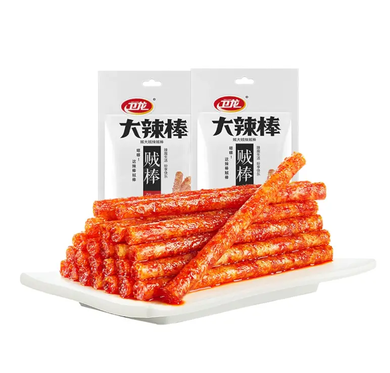 Spicy Strips - Spicy Gluten Latiao, Chinese Special Casual Snack Food, 78g (Pack of 2) Spicy Strips - Spicy Gluten Latiao, Chinese Special Casual Snack Food, 78g (Pack of 2)