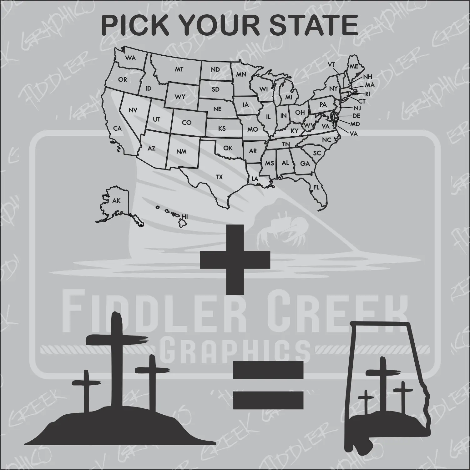 State Crosses Decals Available In ANY State