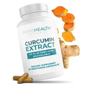 PUREHEALTH Curcumin Extract – All-Natural Herbal Supplement to Ease Digestion & Restore Energy Turmeric Dietary