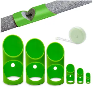 6PCS Pipe Insulation Cutting Guide， Molded Foam Pipe Cutter Tool with 15MM-53MM Insulation Cutting Fixture for Home/Industrial/Commercial Plumbing + Bonus 59" Tape Measure (Green)