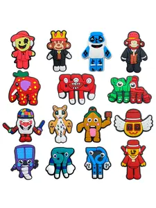 5/15 Piece Set Brainworm Game DIY Shoe Charms, Decorative Classic Sandals, Family Children Home Party Christmas Birthday Gift