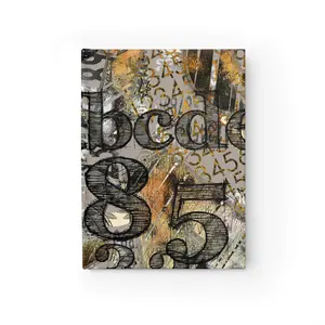 Artistic Number Design Journal: Ruled Line Notebook