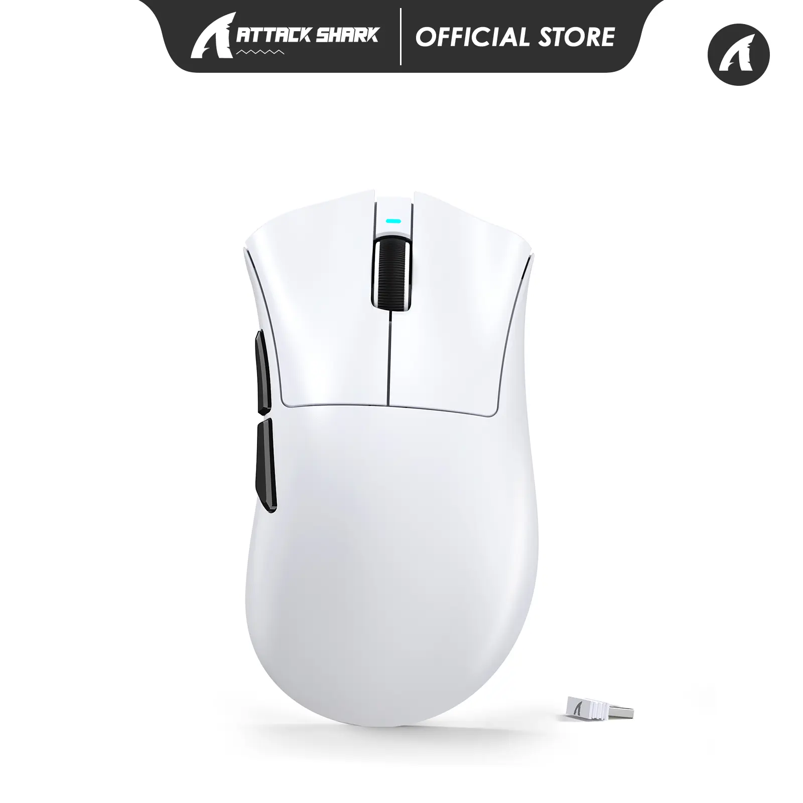 ATTACK SHARK V3 Ultra-Light Wireless Gaming Mouse,PAW3311 Sensor, 500mAh, 62g, 25KDPI 2.4G/BT/USB-C Rechargeable Wireless Mouse with 5 Programmable Buttons for Laptop,PC,Mac Gamer