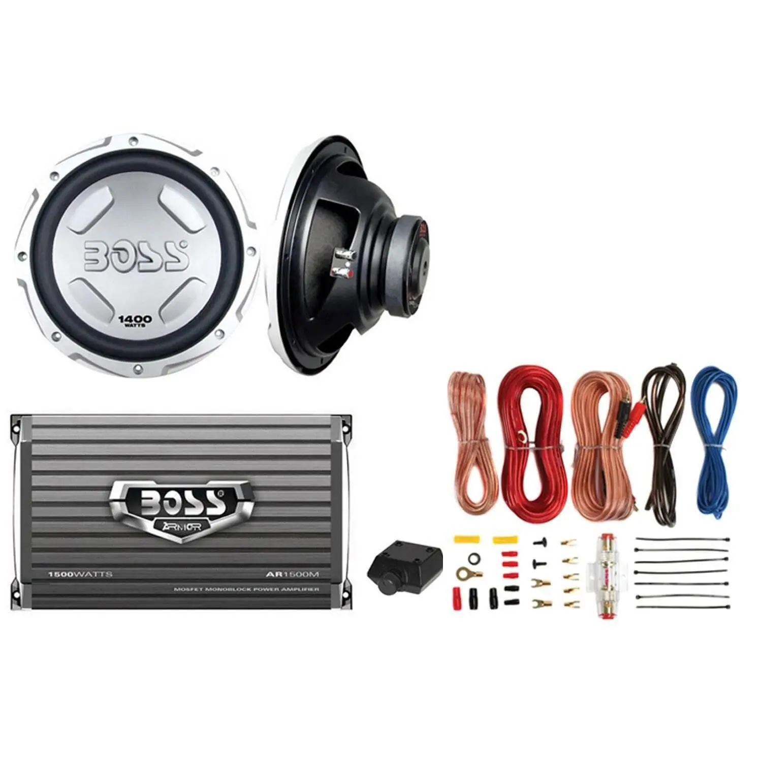 BOSS AUDIO CX122 12" 1400W Car Power Subwoofer Sub & Mono Amplifier & Amp Kit BOSS AUDIO CX122 12" 1400W Car Power Subwoofer Sub & Mono Amplifier & Amp Kit