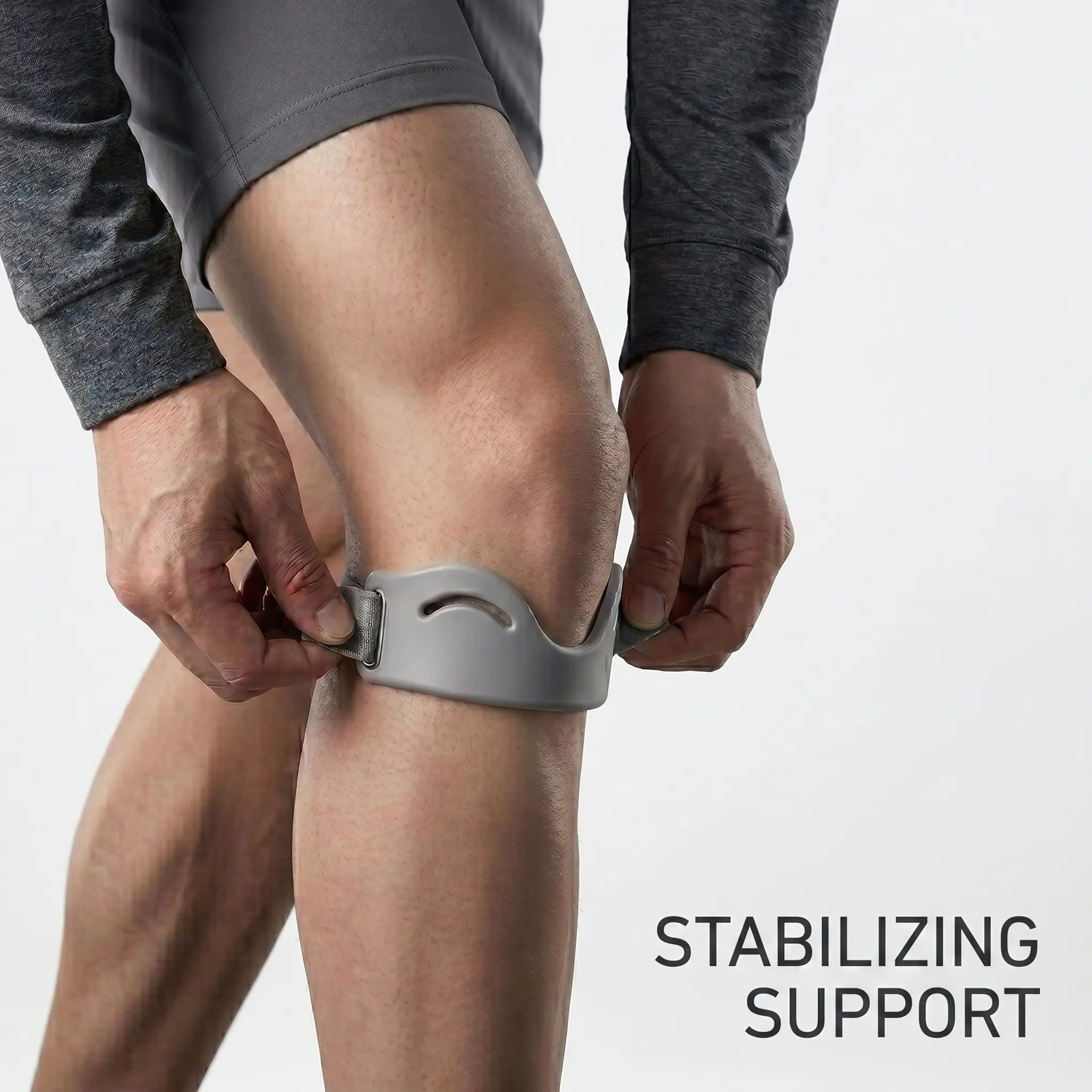 Silicone Patella Knee Strap for Men & Women Breathable Non-Slip Knee Support Band Lightweight Knee Protector for Running, Basketball & Cycling Sports Gear for Patella Tendon Support tiktokshopbacktoschool