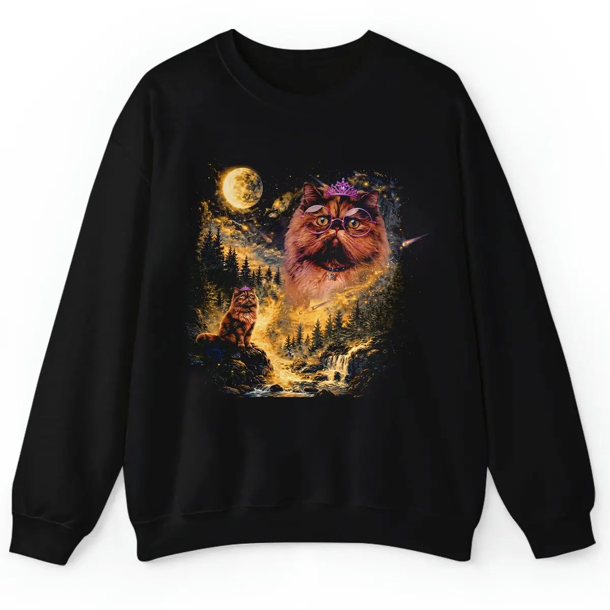 Comfort Colors Princess Donut Approved Graphic Sweatshirt, Vintage Princess Donut Moon Sweatshirt, Bookish Merch, Geeky Cat Lover, Dungeon Crawler Carl