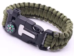 Paracord Wristband for Outdoor Sport Tactical Survival Parachute Bracelet, Essential for Hiking Travelling Camping Gear