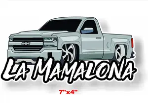 La Mamalona Truck Vinyl Decal Calcomania Sticker Car SUV Window Silverado Truck