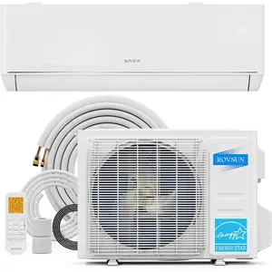 [Professional Installation Required][Ships in 2 Boxes] ROVSUN 9,000 BTU Mini Split AC/Heating System with Inverter, 24 SEER2 Energy Saving 115V Ductless Split-System Air Conditioner with Pre-Charged Condenser, Heat Pump, Remote Control & Installation Kit