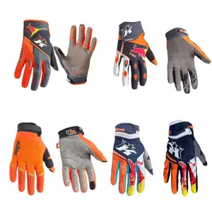 KIM6 color orange power off-road motorcycle riding gloves touchscreen non-slip long finger gloves