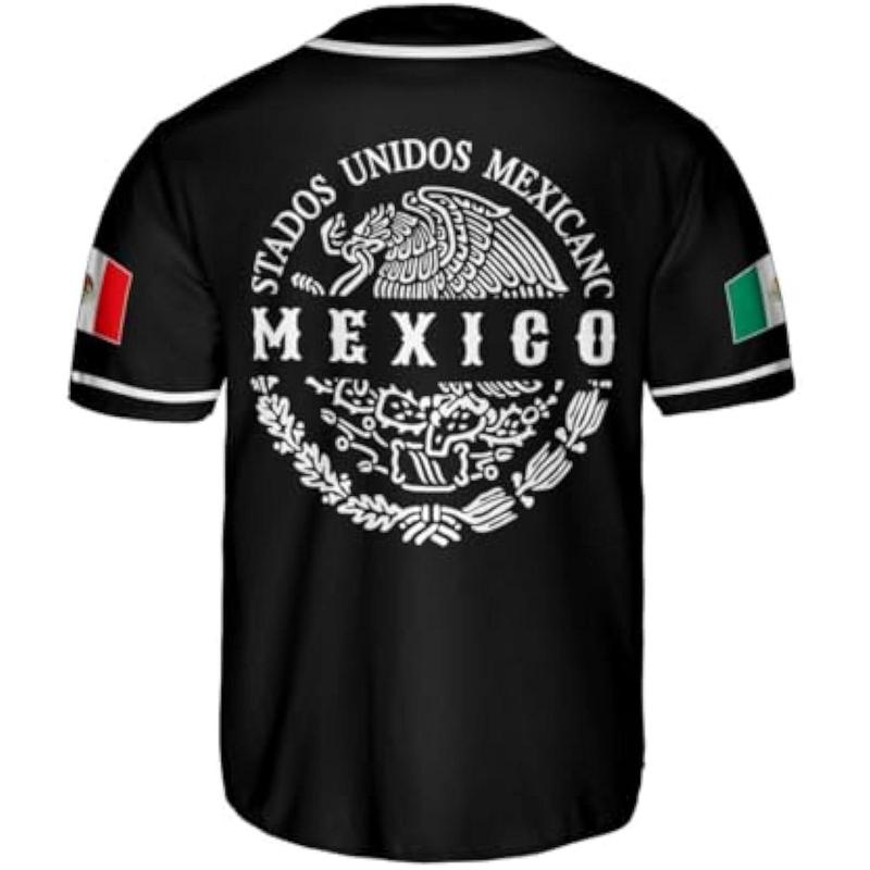Mexico Baseball Jersey Shirts, Jersey De Mexico Flag Jersey for Men Women, Mexican Eagle Unisex Shirt Sports Gifts