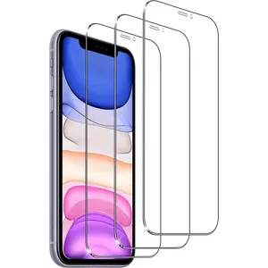 3 Pack compatible for iPhone 11 Screen Protector Tempered Glass, [Military Grade Shatterproof] HD Clear Film Case Friendly Screen Protector for iPhone 11 Accessories