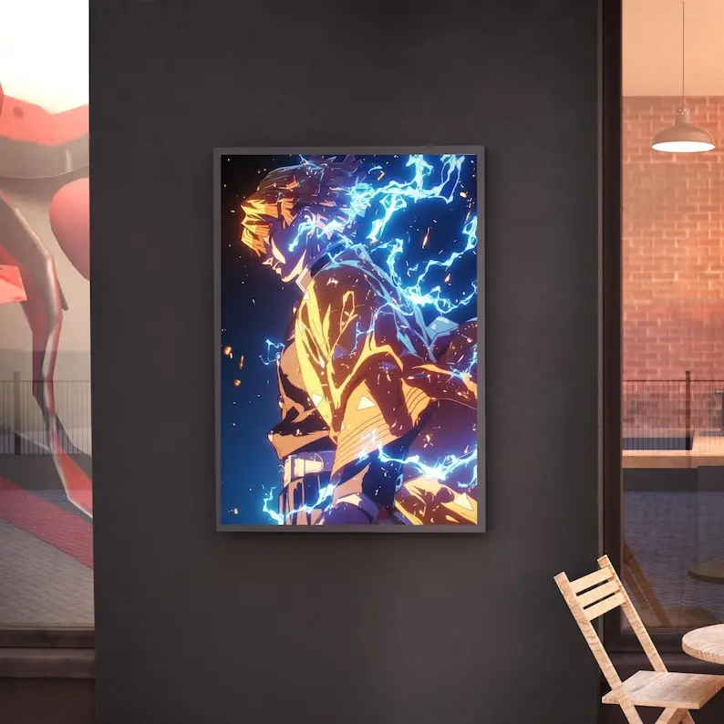 Zenitsu Agatsuma Demon Slayer Anime Poster Home Decor Anime Demon Slayer Wall Art Manga Anime Fan Gift - No Frame