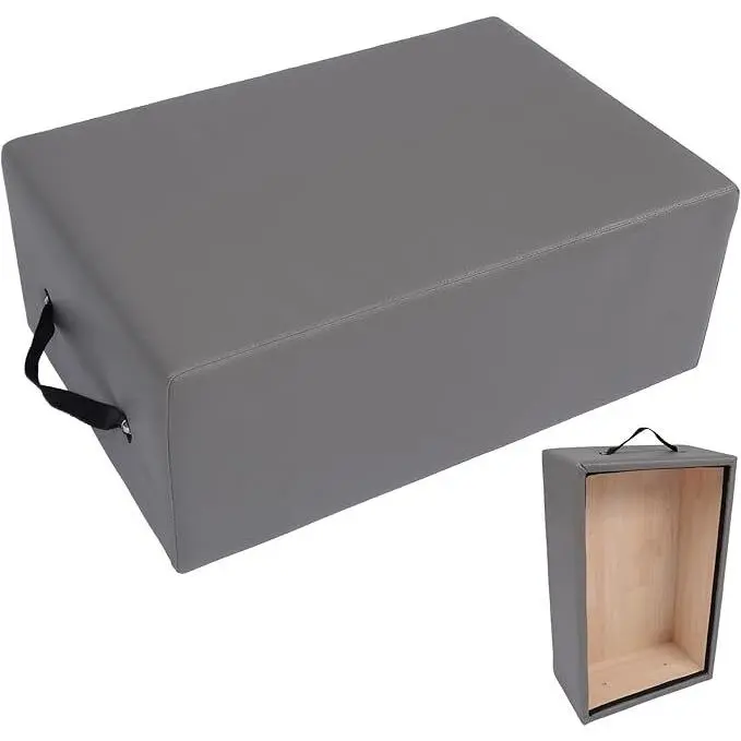 Garvee Portable Pilates Box, Pilates Reformer Box for Posture Correction and Rehabilitation Training, Workout Equipment for Home Gym and Professional Studio Use,Grey