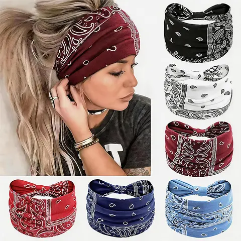 6PCS Athletic headbands,Anti Slip Breathable Elastic Hair Accessories Multiple Colors for Running Yoga Makeup