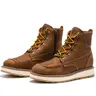 Rock Rooster  Men's  Slip-resistant Work Boots Goodyear Welt Construction Oiled Leather Steel Shank Versatile Durable Comfortable Breathable All Weather Grip Electrical Hazard Footwear Blue Collar SAP309ST