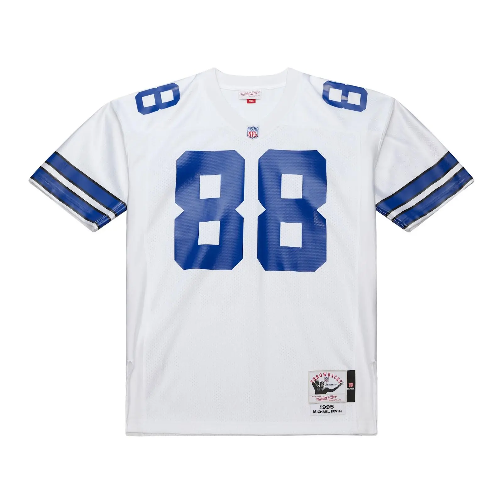 Michael Irvin Dallas Cowboys 1995 White Authentic Jersey NFL Throwback Mitchell & Ness