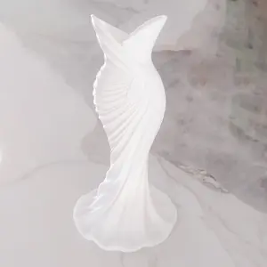 Elegant Dress Vase, Decorative Vase, 3D Printed Flower Holder, High Fashion Elegance, Minimalist Home Decor, Fits Standard Test Tube, Size 0.78x5.9 Inches