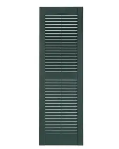 212 MAIN Premier 1-Piece Louvered Slats Exterior Decorative Shutter Blinds, Heritage Green, 15x59 in., Classic Curtain & Blind Accessory for Outdoor Use