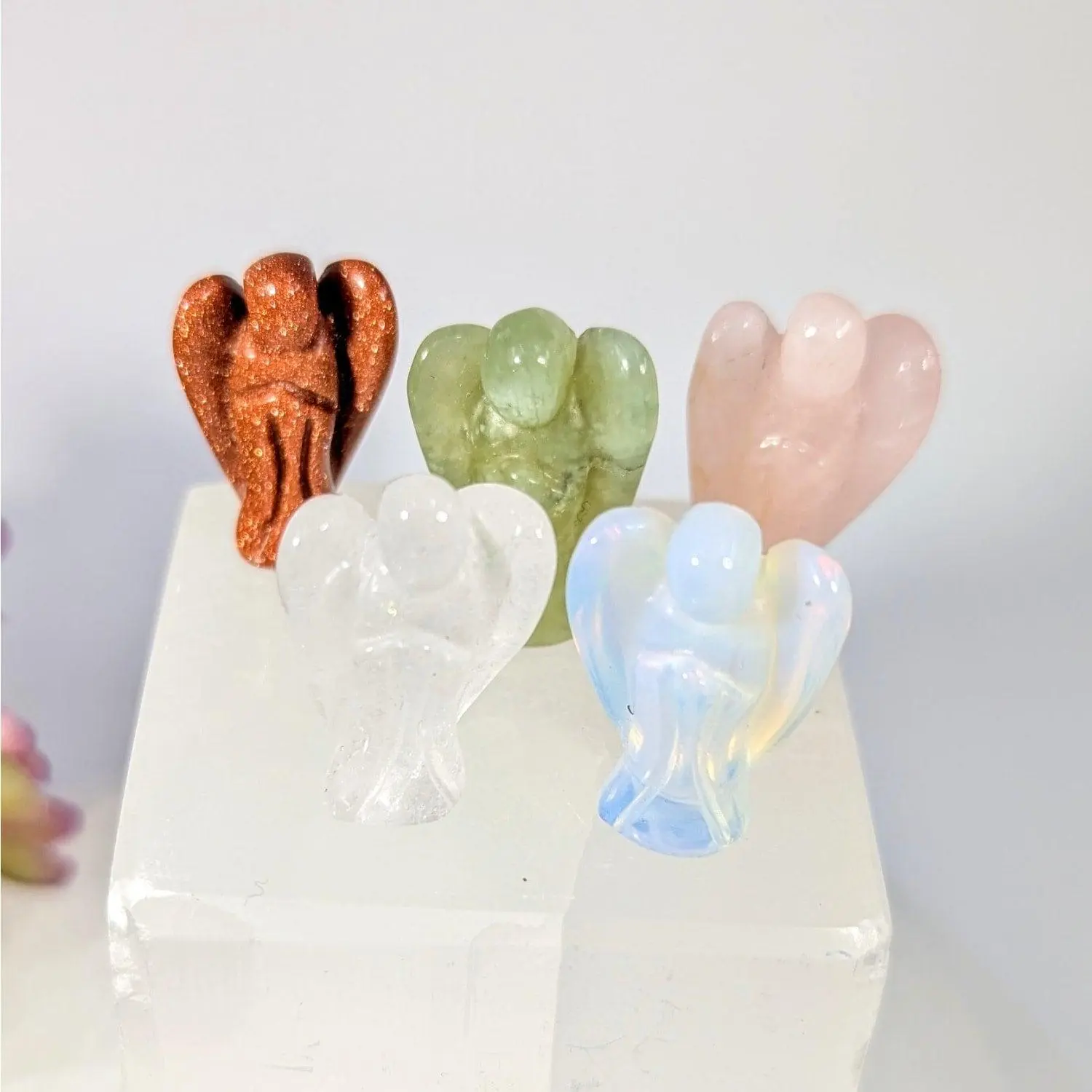 Assorted Crystal Mini Angel Carving