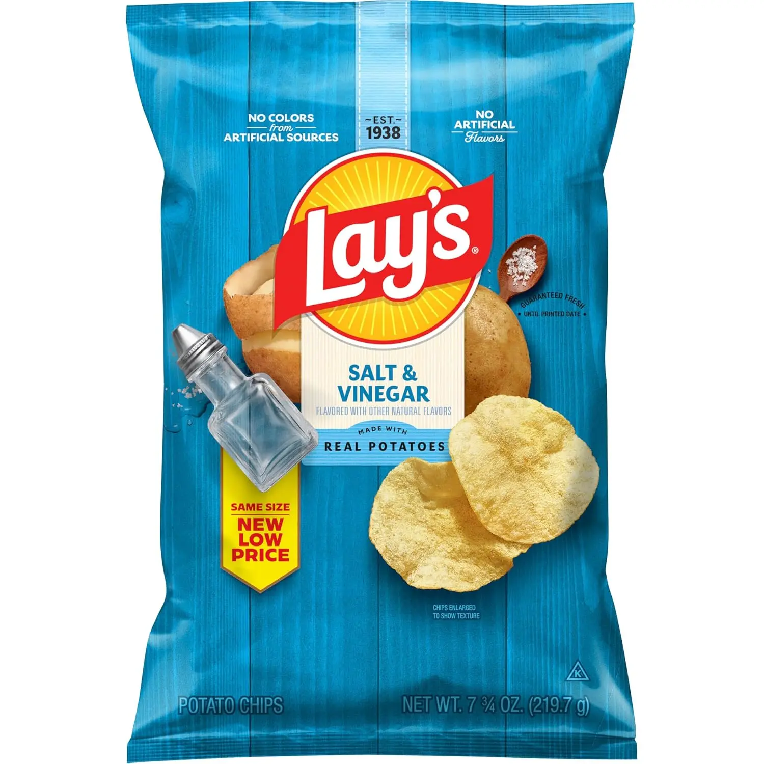 Potato Chips, Salt & Vinegar, 7.75 Oz