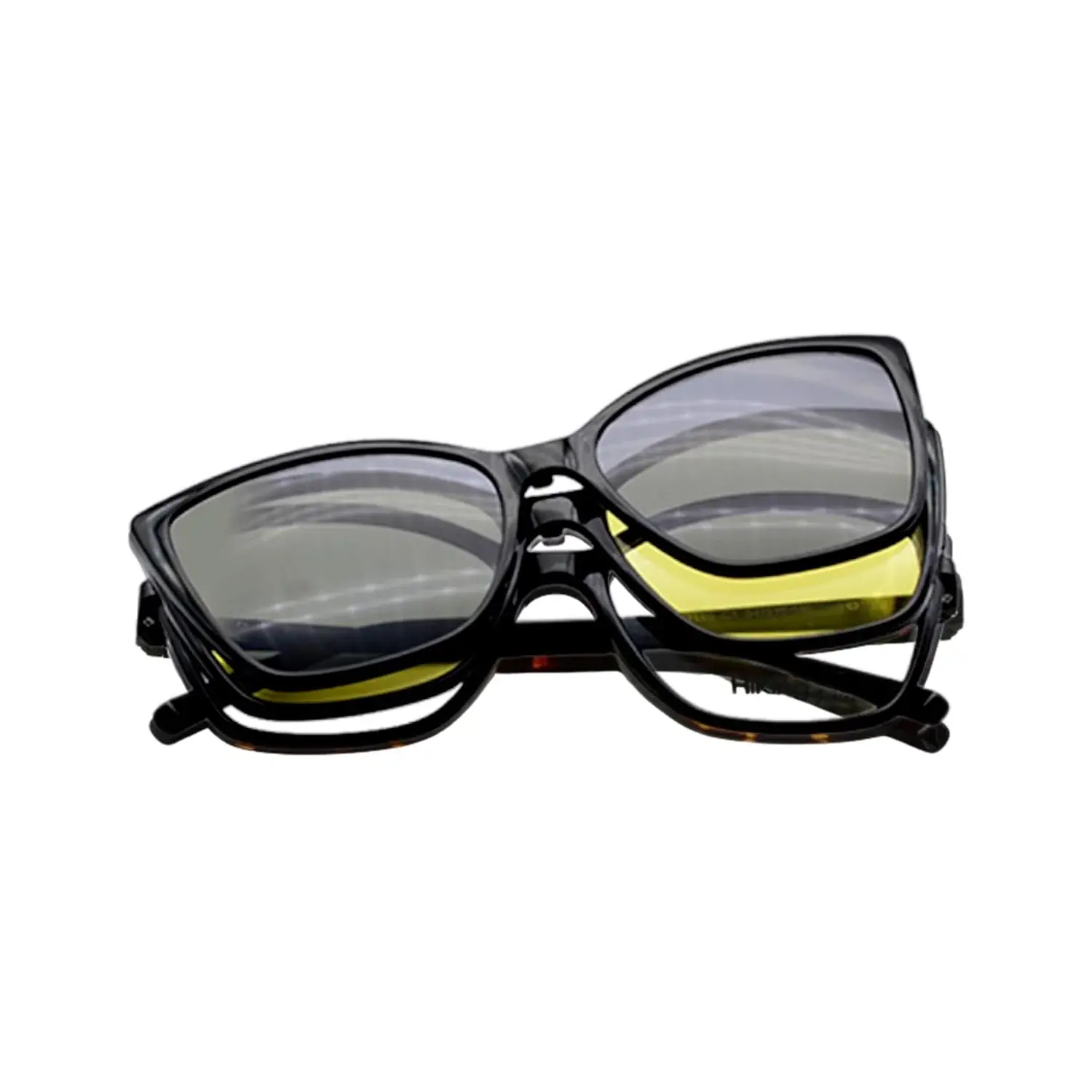 Hiking Vision Classic Cat-Eye Shaped Clip-On Sunglasses for Women