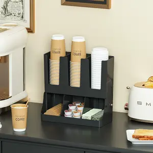 Multi-Functional Paper Cup Holder Storage Box, Cup Grabber, Shelf Organizer, Desktop Storage Rack for Coffee Shops, Milk Tea Stores, Bar Counters