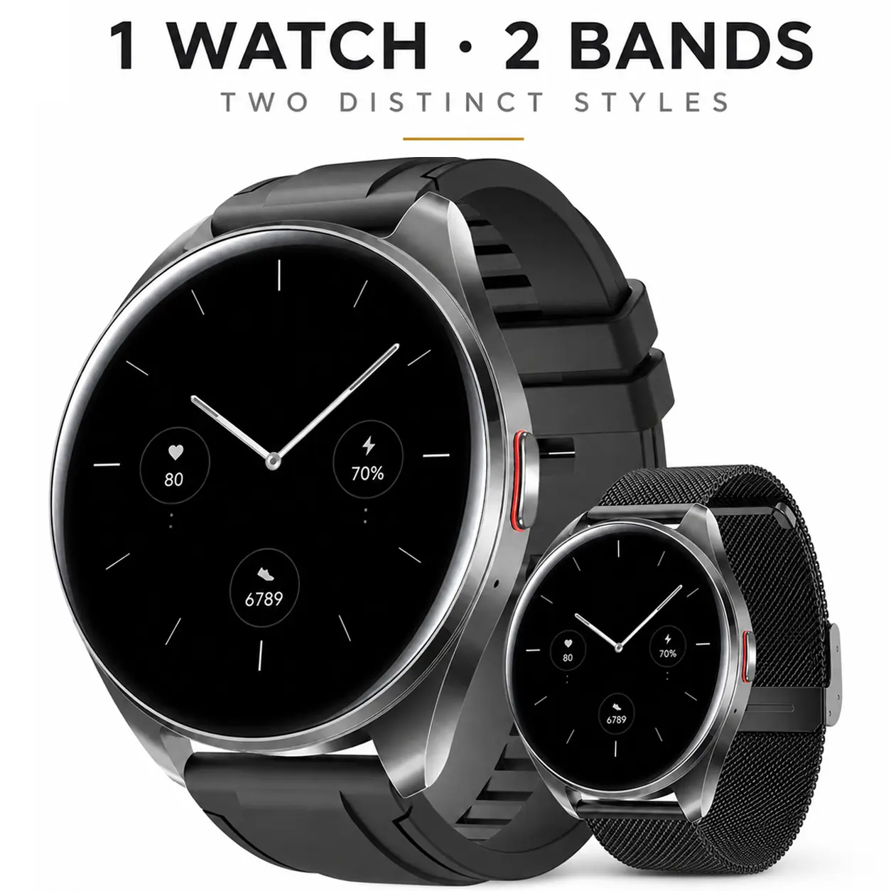 W&O Smart Watch for Men, 1.5" HD Touchscreen Smartwatch, Call Message Reminder, Wireless Calling Dialing, 100+ Sport Modes Fitness Tracker with Various APP Reminders, Compatible with iPhone Android Wearable Smart Bracelet Digital Wristwatch