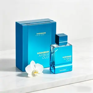 Al Haramain Amber Oud Aqua Dubai Unisex Oud Cologne - Long-Lasting Fragrance with Bergamot, Vanilla Notes - 3.33 oz