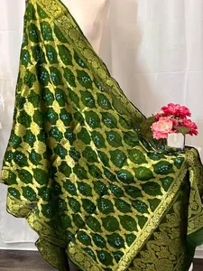 Bandhani silk dupatta