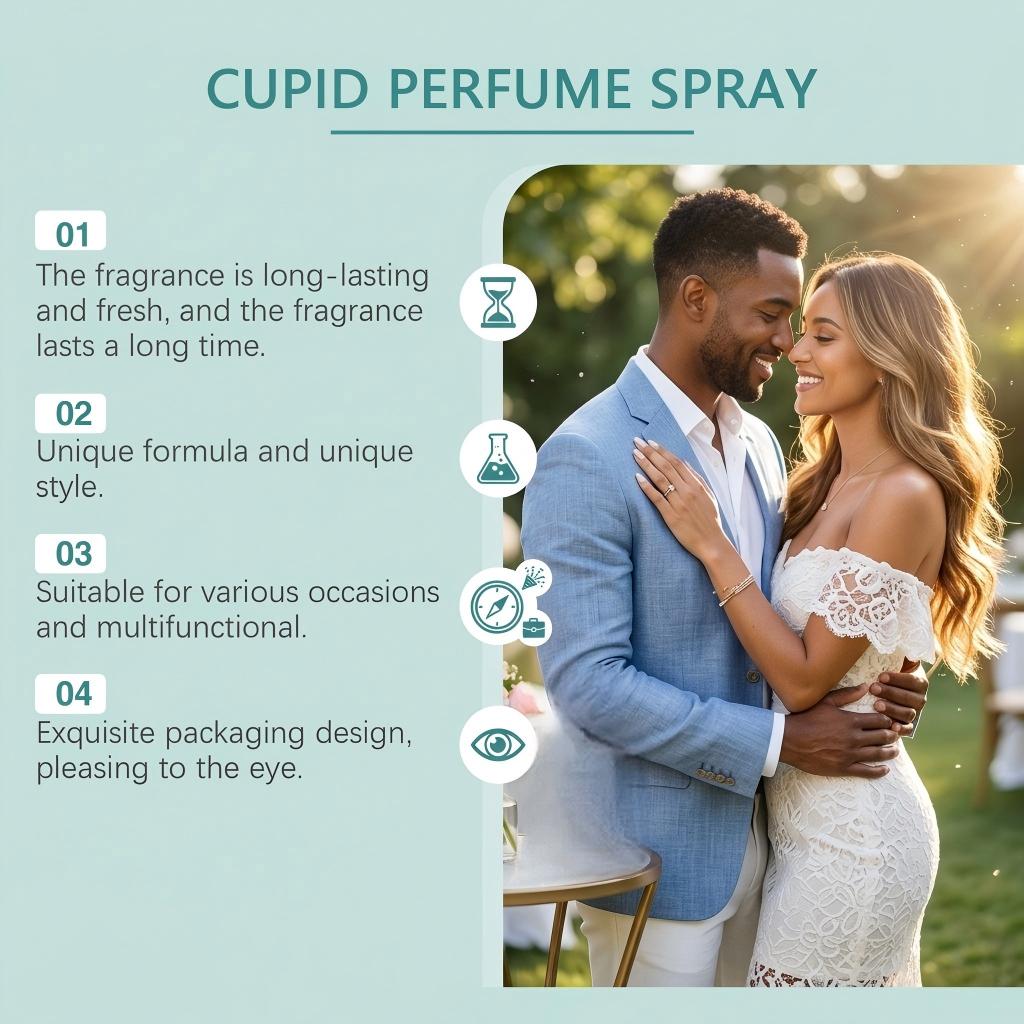 Cupid Blue Cologne for Men, Fresh Citrus Amber Fragrance, Long-Lasting Portable Perfume Spray sweet daily