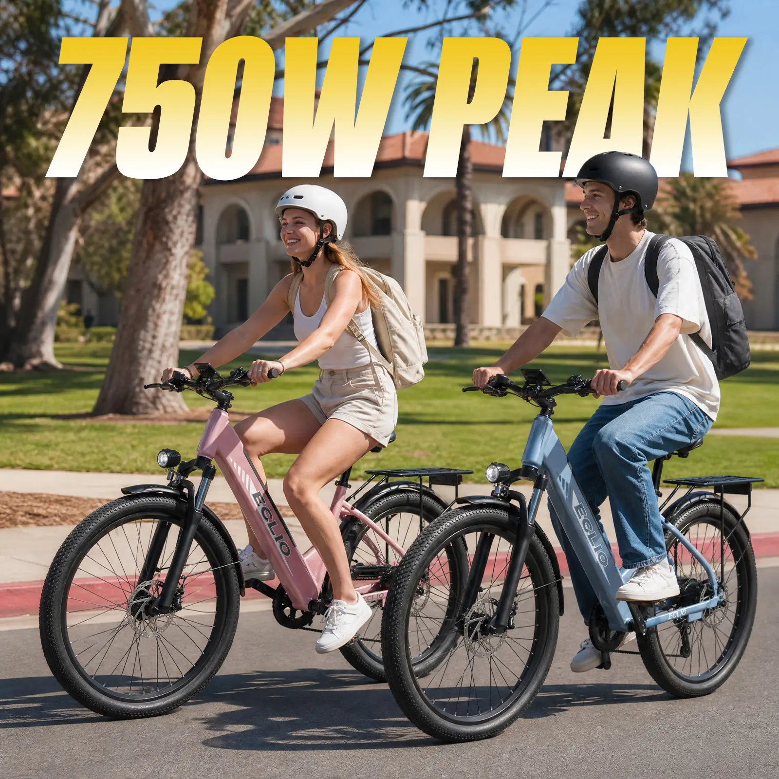 ECLIO M5L 26 Inch All-Terrain Fat Tire Electric Bike, UL Certified 750W Peak Motor Ebike, 22MPH Top Speed 60 Miles Max Range, Removable Battery High-Carbon Steel Frame Mountain E-Bike, 1-Year Warranty & 30-Day Free Return