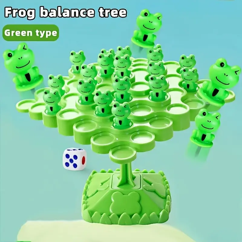 Frog Balance Tree Stack Game, Interactive Attention Training Toy, Perfect for Parties and Family Entertainment, Frog Gift Idea, Fun
