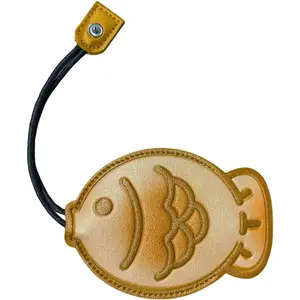 Cute Car Keychain Holder, Pull-Out Leather Key Case Cover, Kawaii Keychain Protective Bag(Koi Fish)