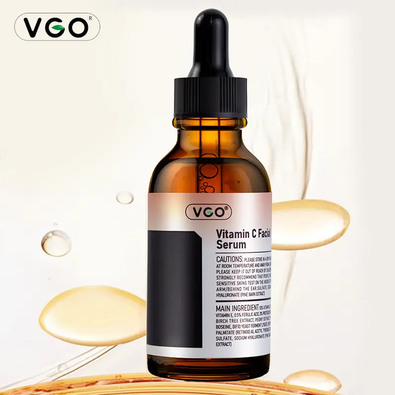 VGO Vitamin C Facial Serum Essence,30ml /60ml Skincare Comfort Skincare FaceSerum,Gentle Organic Facial Serum Moisturizing Acne Relief Deep Treatment Serum Ultra-Hydrating Hyaluronic Acid Serum