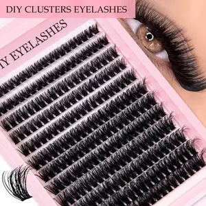 Self-made false eyelashes extension, combining natural and artificial false eyelashes, Cosmetic false lashes, dense artificial eyelash clusters, suitable for various makeup styles, self-operation at home, curled eyelashes, DIY Eyelash Extensions