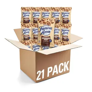Famous Amos 2oz Bags, 21 Pack, Chocolate Chip Cookies Individual Bags of Famous Amos