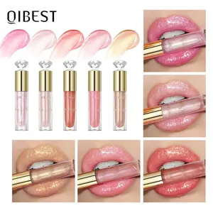 Long Lasting Lip Gloss, 1 Count Waterproof Lip Shimmer Glossy Lip Glaze Lip Lacquer, Non-sticky Lip Stick for All Skin Types, Easy Application Lip Makeup Product, Cosmetic, Glitter Lip Gloss, Shimmer Lipgloss, Shimmering Lip